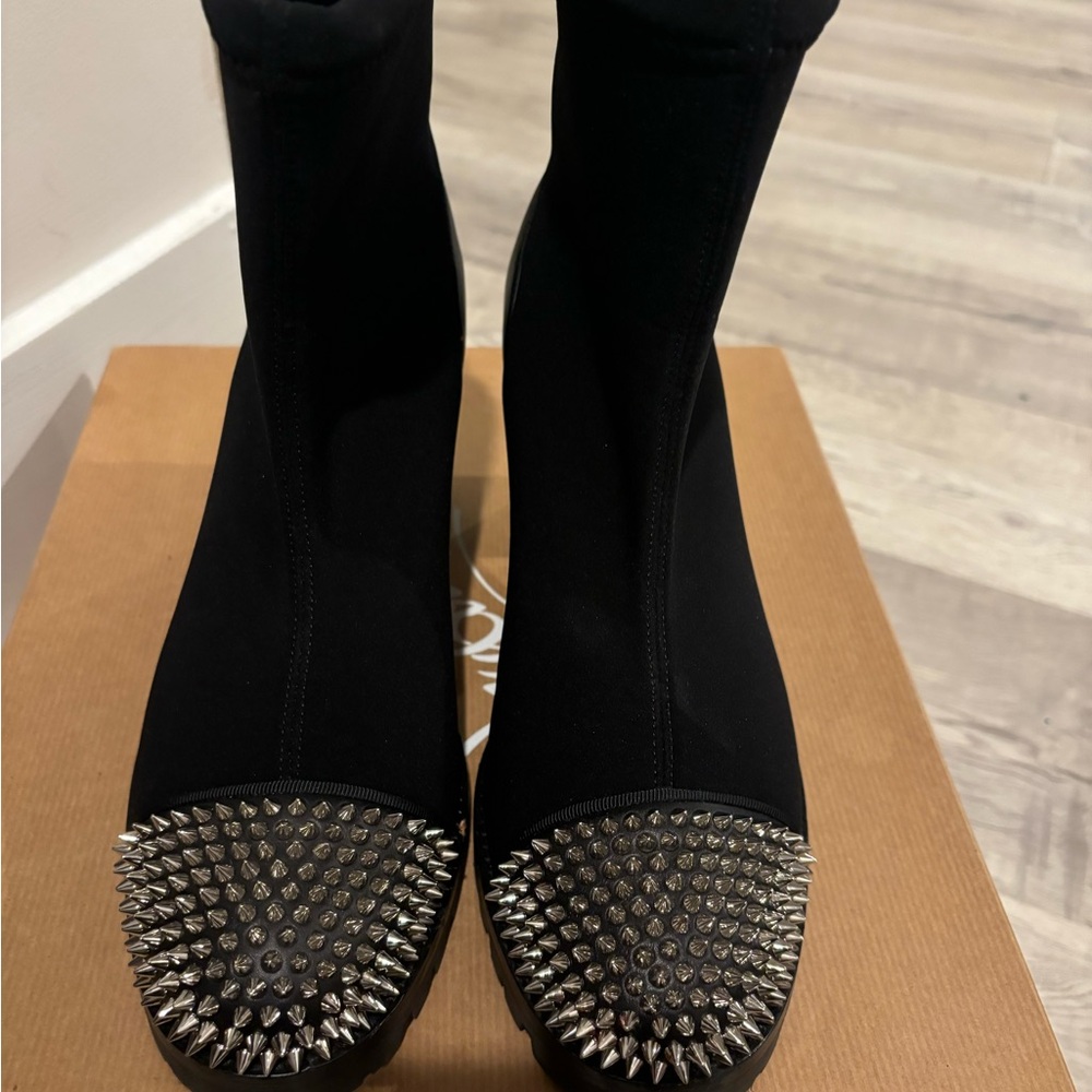 Christian Louboutin Black Studded Women's Boots